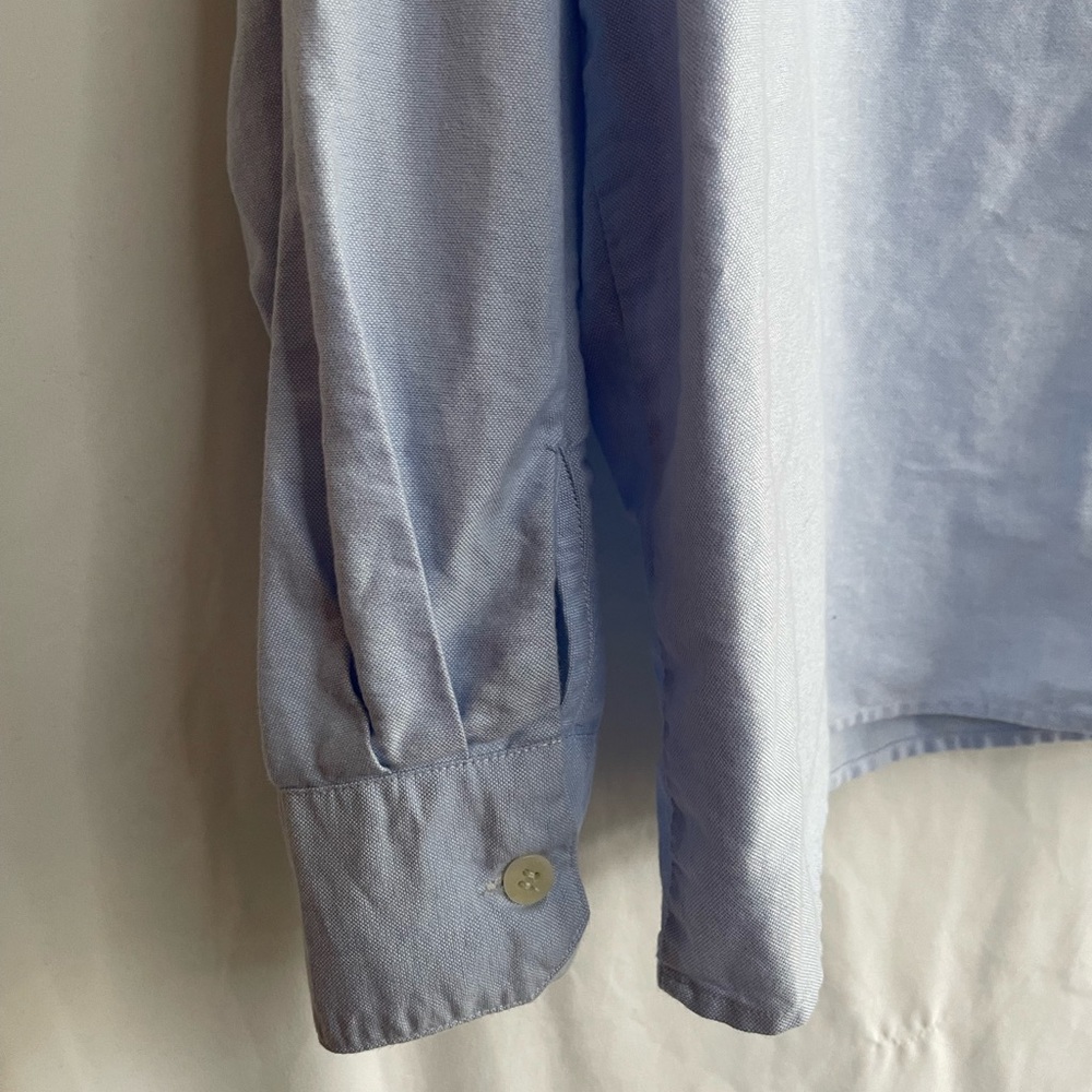 Djerf Avenue Organic Cotton Button Up Shirt Light Blue Oversized XL Portugal - Picture 11 of 15